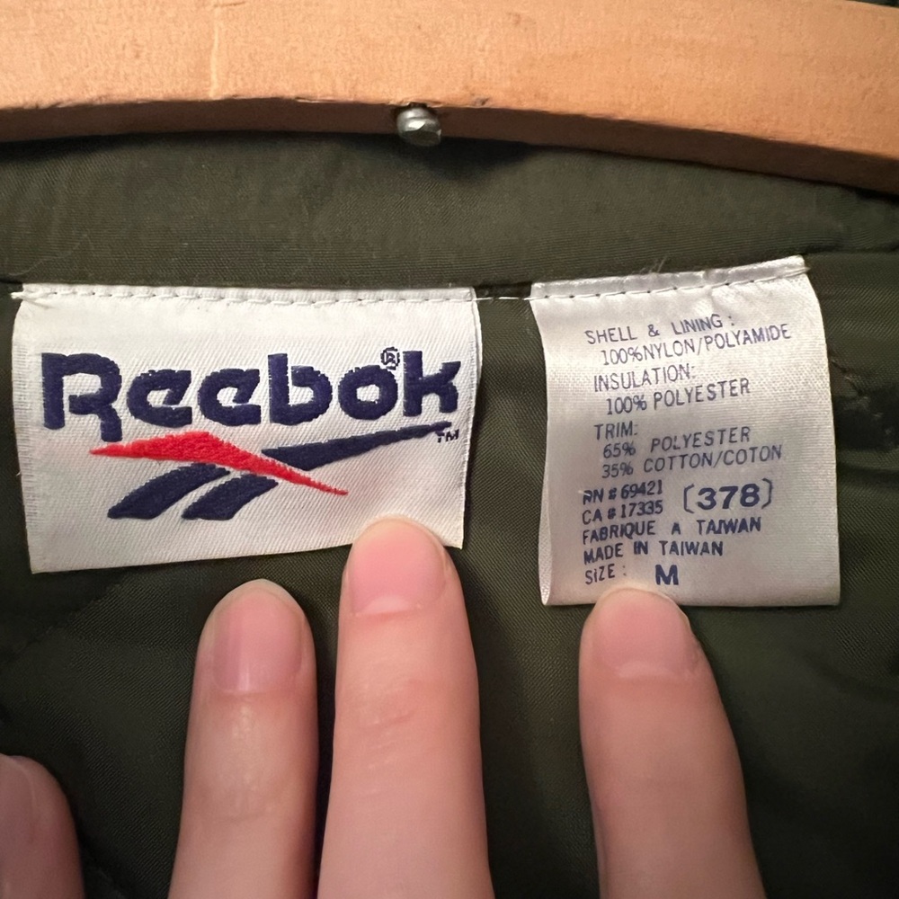 Reebok Men's Olive Green Puffer Coat - Picture 4 of 5